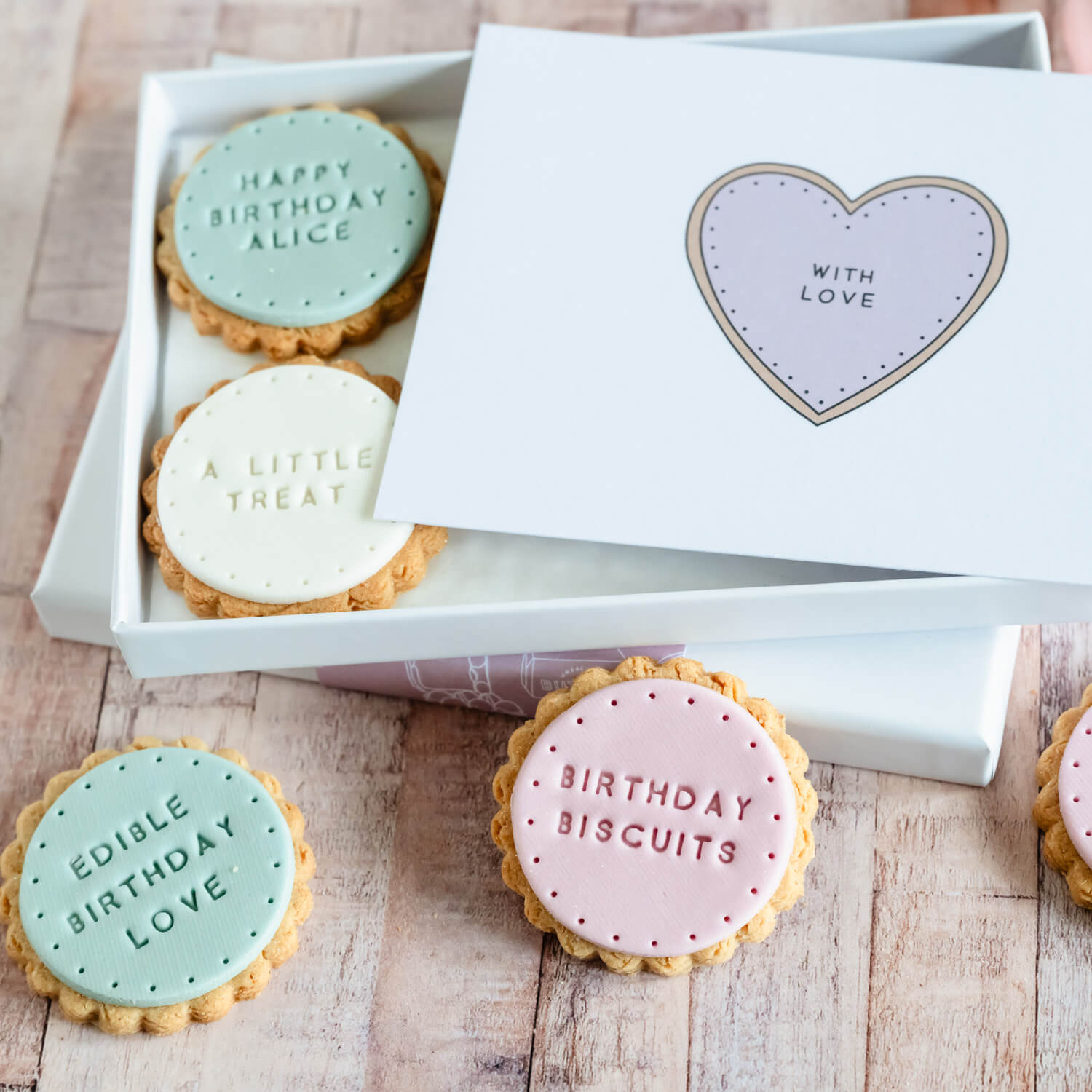 Birthday Biscuit Girl box of six