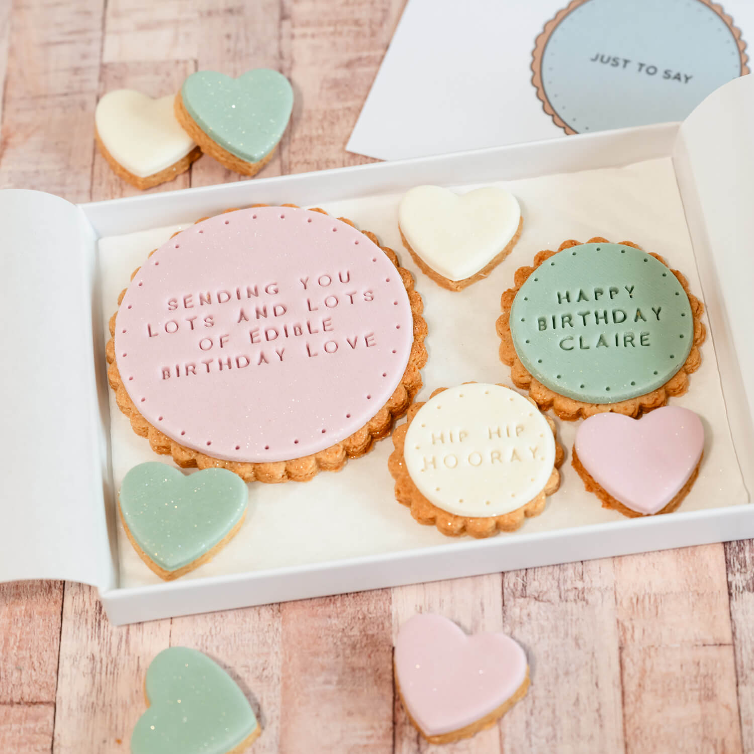 Edible Birthday Love heart six