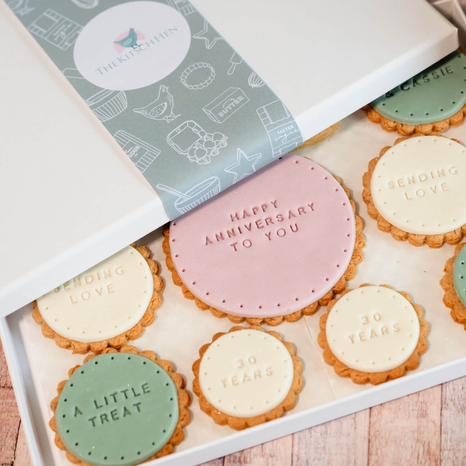 Happy Anniversary large box of biscuits