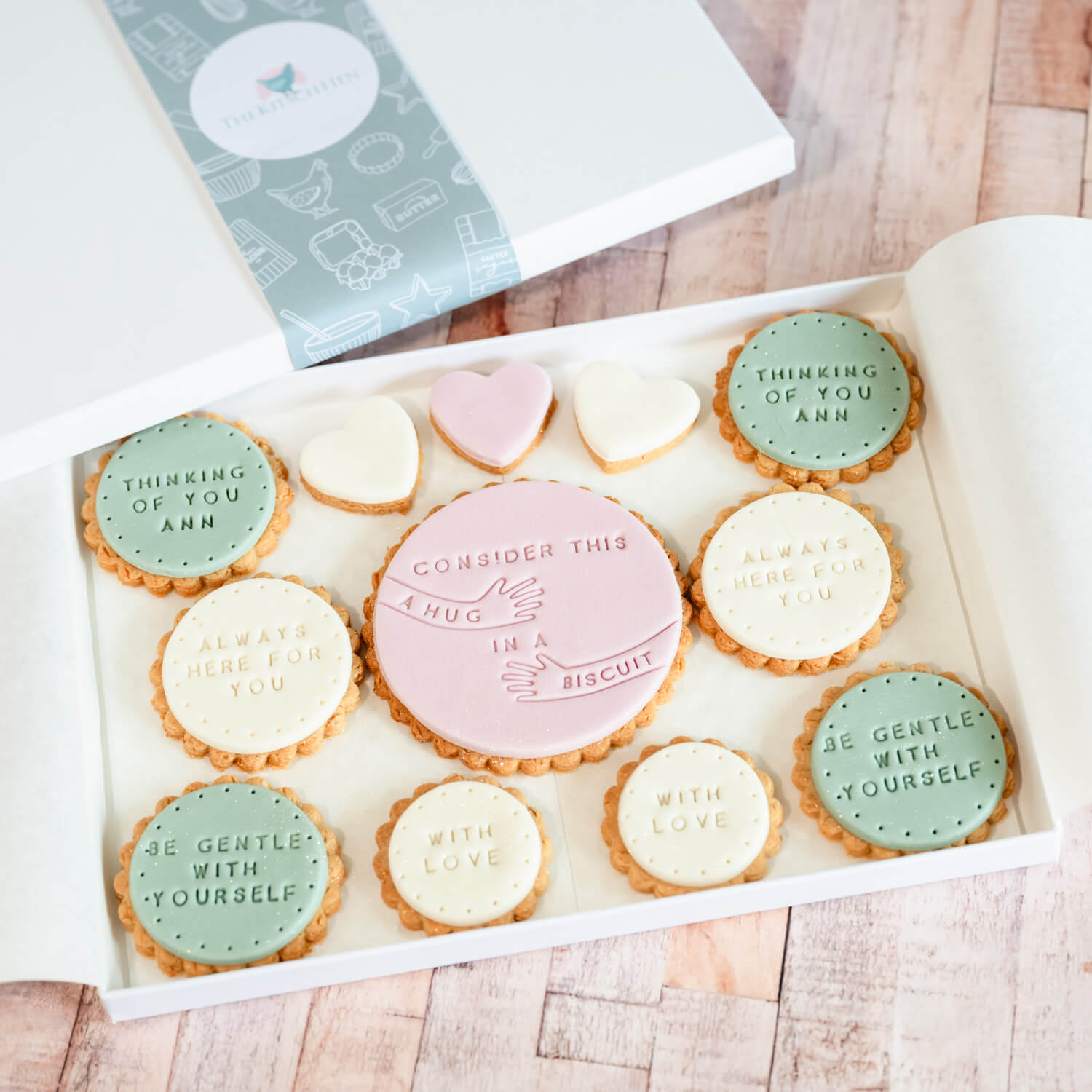 Hug in a biscuit large hearts