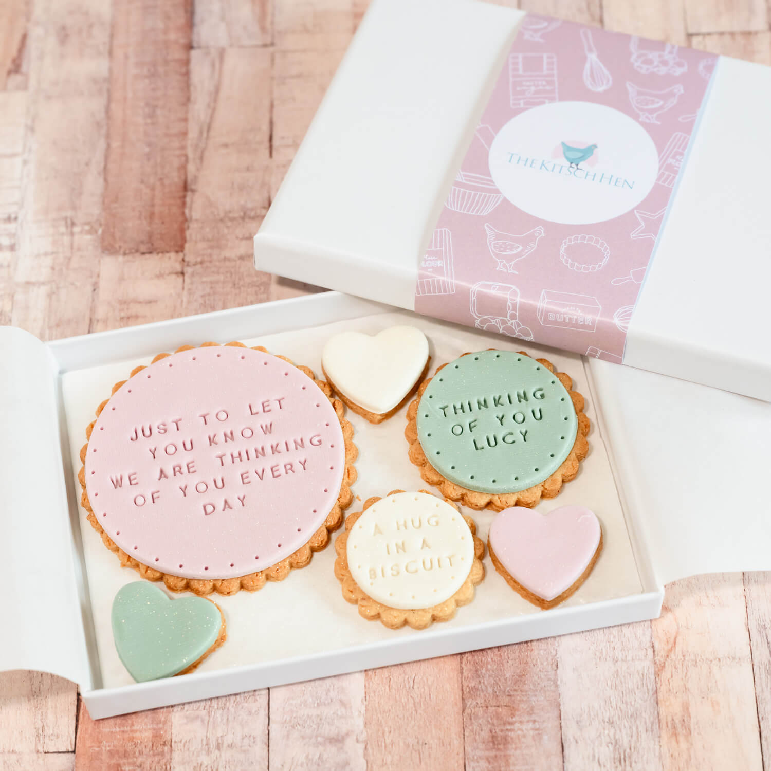 Thinking of you hearts six with lid