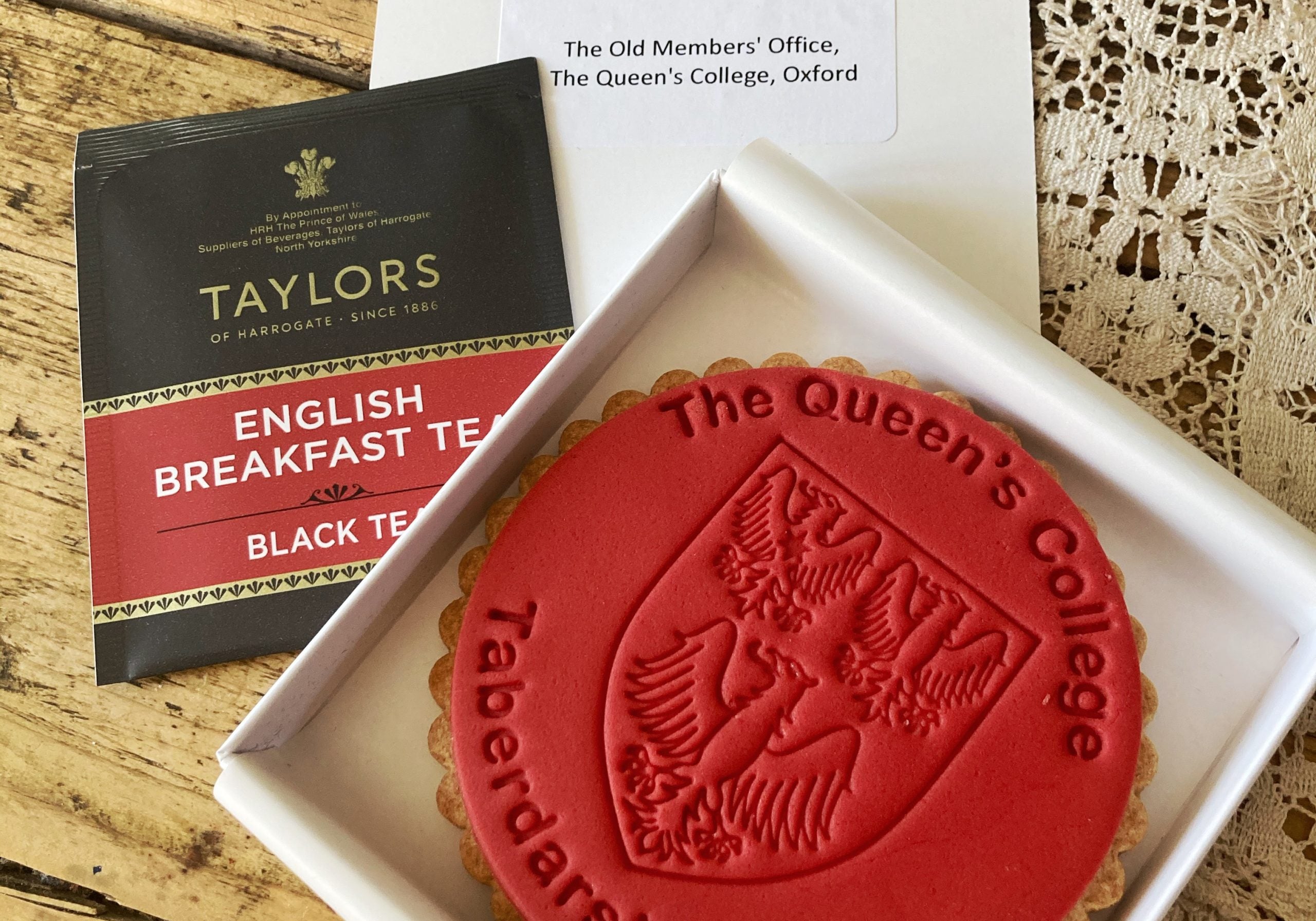 Branded Biscuits for Queens College, Oxford