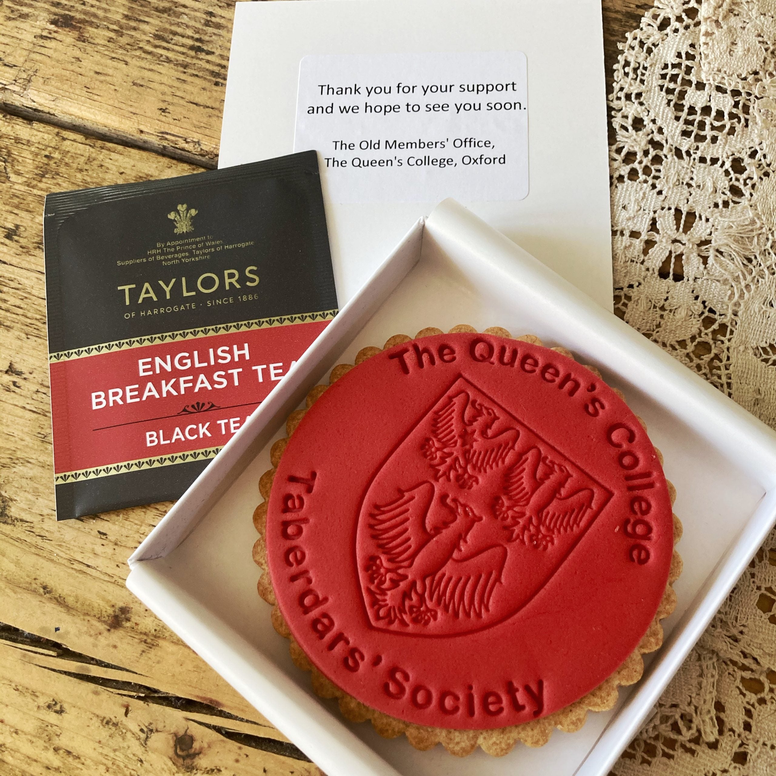 Branded Biscuits for Queens College, Oxford