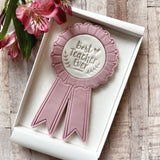Best Teacher Ever Rosette Biscuit