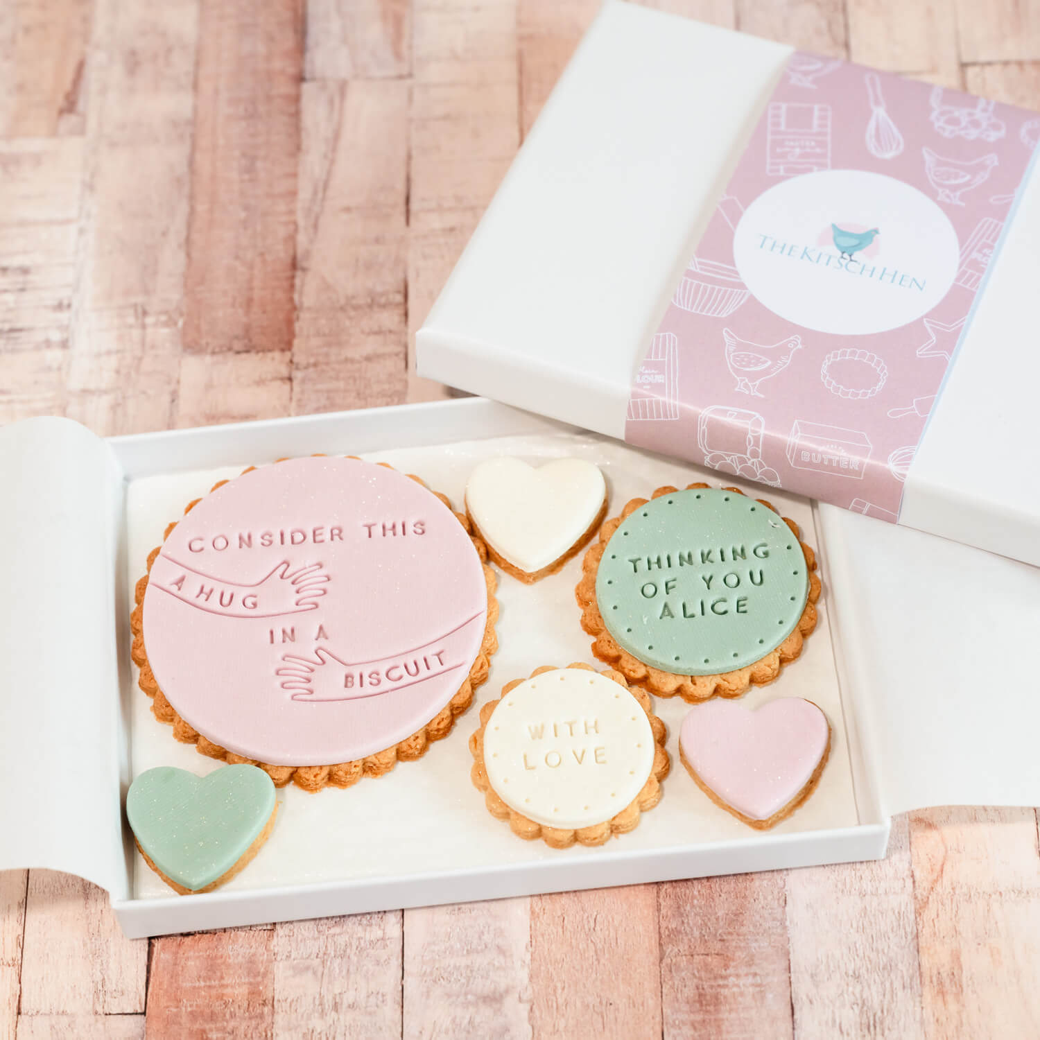Hug in a biscuit six hearts