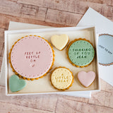 The 'Feet Up Kettle On' Heart Set Biscuits