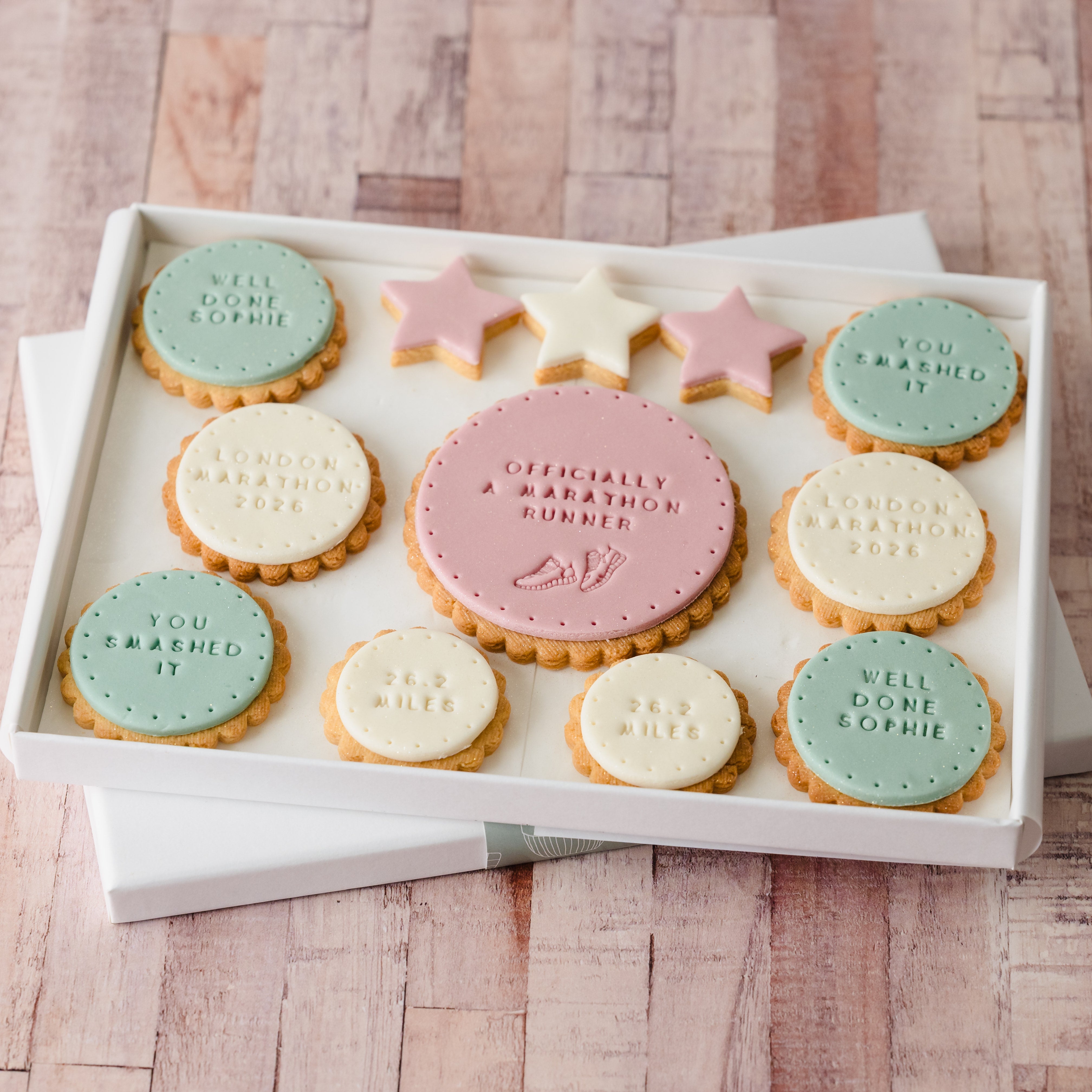 official marathon runner biscuit gift