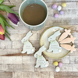 The 'Personalised Easter Bunny and Carrot' Biscuits 2025 (Blue)