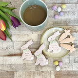 The 'Personalised Easter Bunny and Carrot' Biscuits 2025 (Pink)