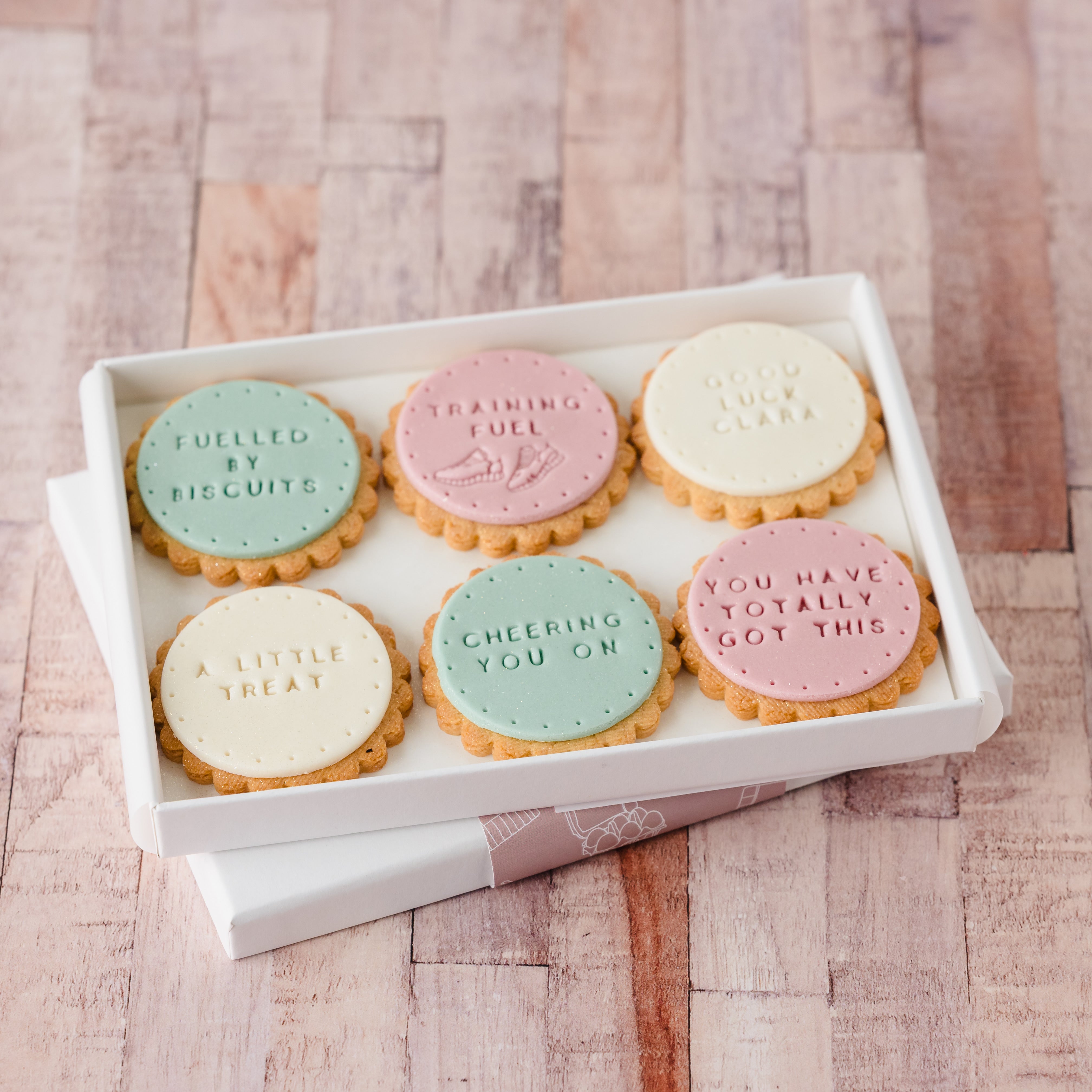 Race Day Good Luck Biscuit Box | Good Luck Gift for Runners
