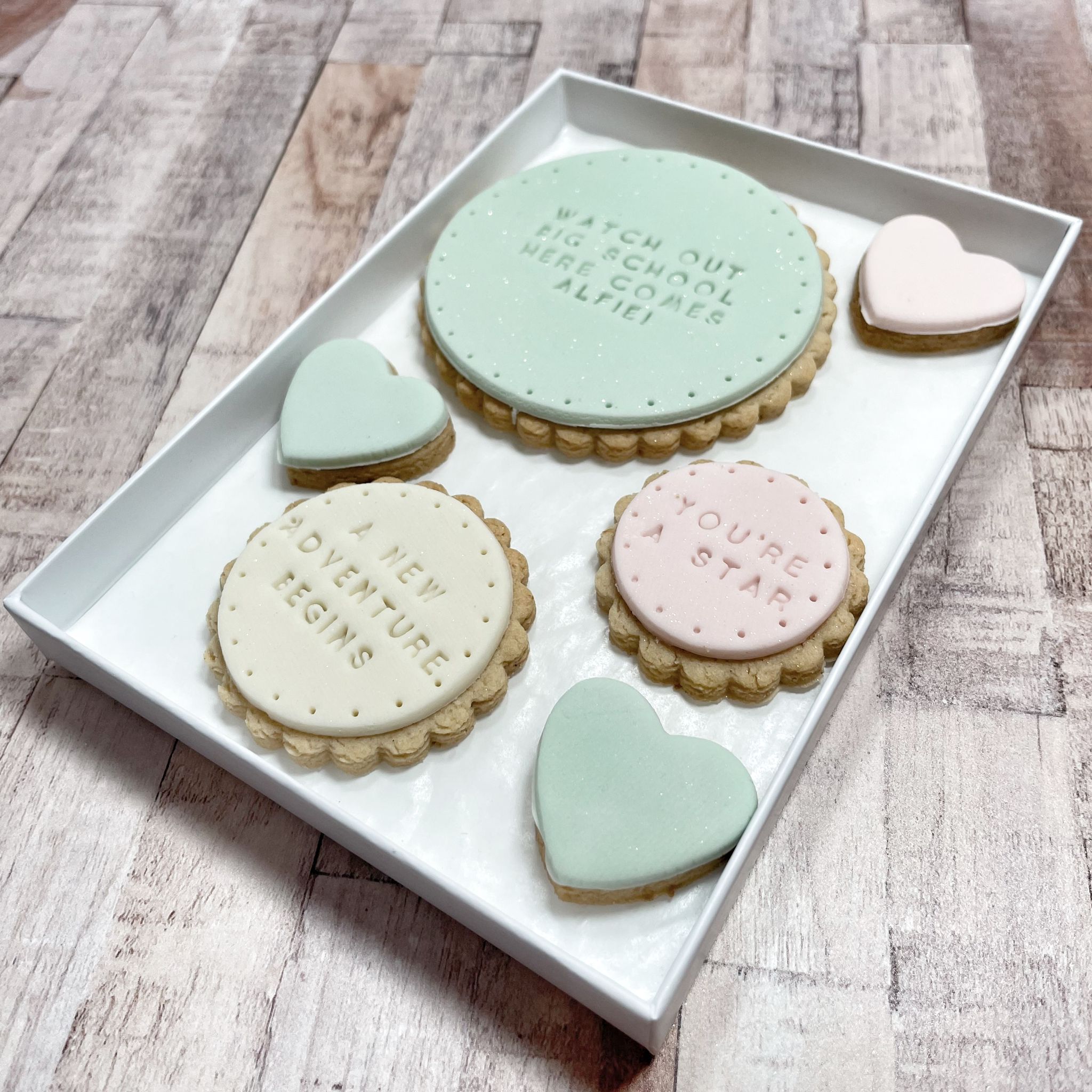 Watch Out Big School - Good Luck Biscuit Box